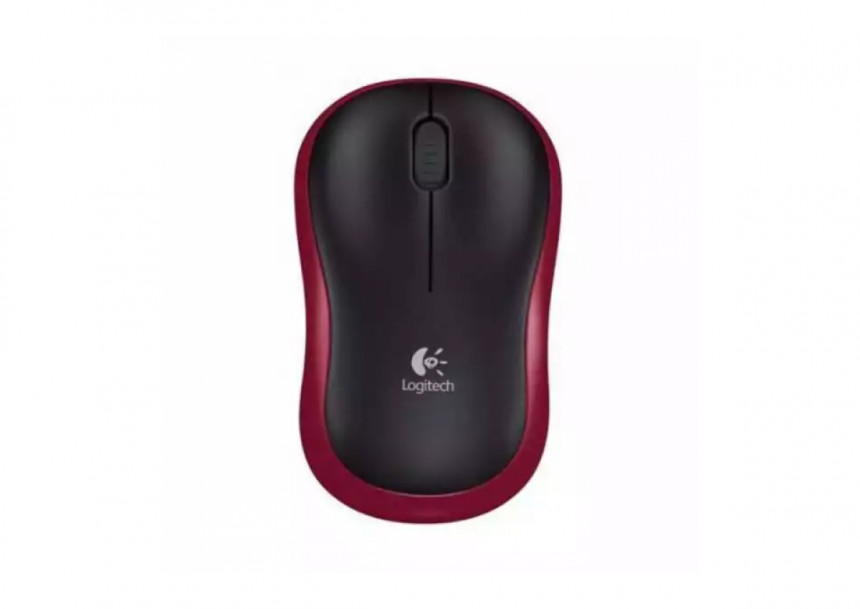 Bežični miš Logitech M185 1000dpi, crveni - optički