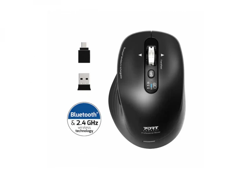 Bežični miš Port Designs Business 2.4 GHz Bluetooth punjivi