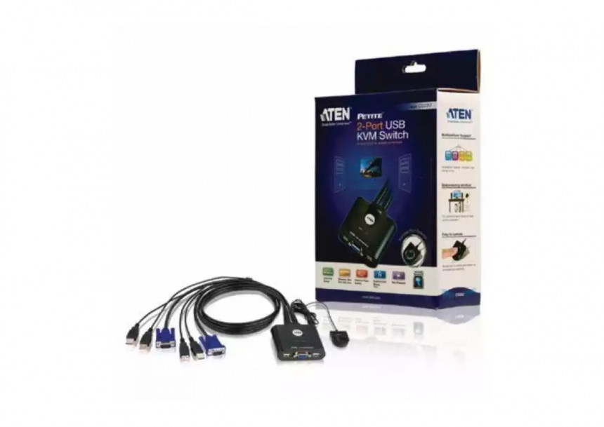 KVM Switch 2p usb Pocket Aten CS22U