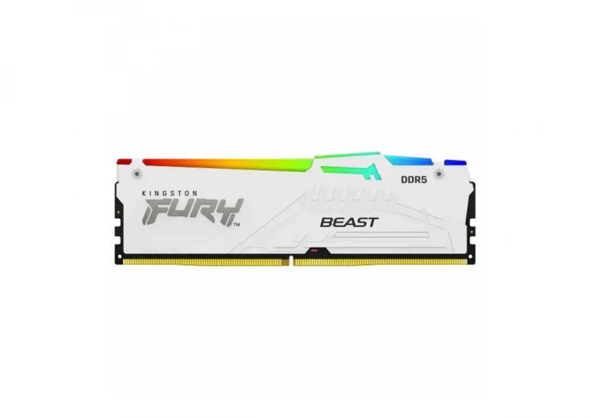 Memorija DDR5 32GB (2x16GB) 5600MHz Kingston Fury Beast RGB XMP KF556C40BWAK2-32 White