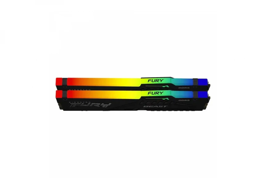 Memorija DDR5 64GB (2x32GB) 6000MT/s Kingston Fury Beast RGB KF560C40BBK2-64