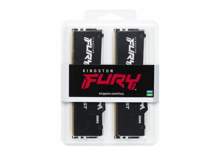 Memorija DDR5 64GB (2x32GB) 6000MT/s Kingston Fury Beast RGB KF560C40BBK2-64