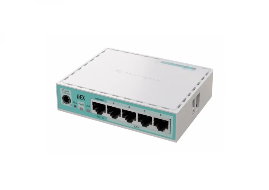 MikroTik E50UG hEX ruter sa 5 x Gigabit LAN / WAN portova 10/100/1000Mb/s + USB (Storage), ARM 64bit