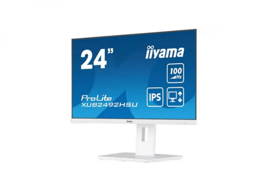 Monitor 24 Iiyama XUB2492HSU-W6  1920x1080/Full HD IPS/100Hz/4ms/HDMI/DP/USB/Zvučnici/beli