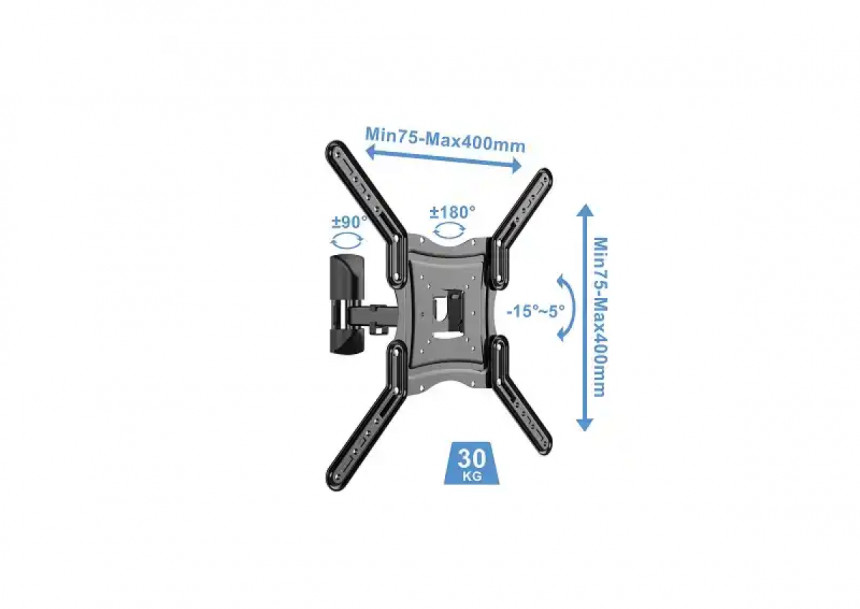Nosač za TV Kettz TVN-6602 17-56/vesa 400x400/30kg/zglobni