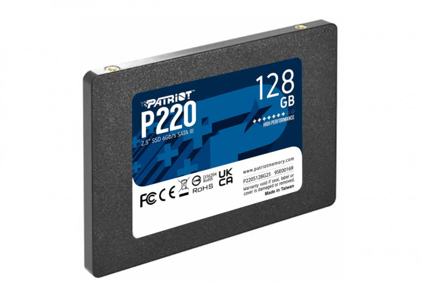 SSD 2.5 SATA3 128GB Patriot P220 550MBs/480MBs P220S128...