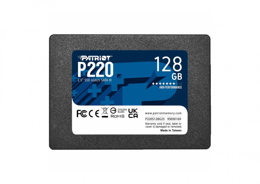 SSD 2.5 SATA3 128GB Patriot P220 550MBs/480MBs P220S128G25