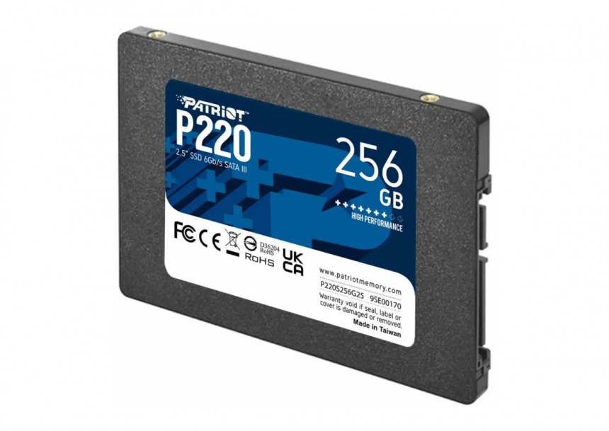 SSD 2.5 SATA3 256GB Patriot P220 550MBs/490MBs P220S256G25