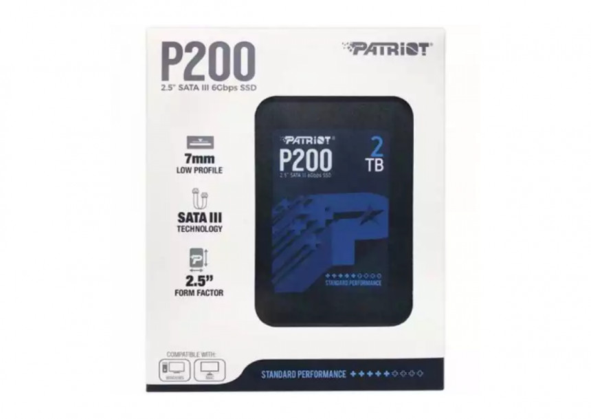 SSD 2.5 SATA3 2TB Patriot P210 520MBS/430MBS P210S2TB25