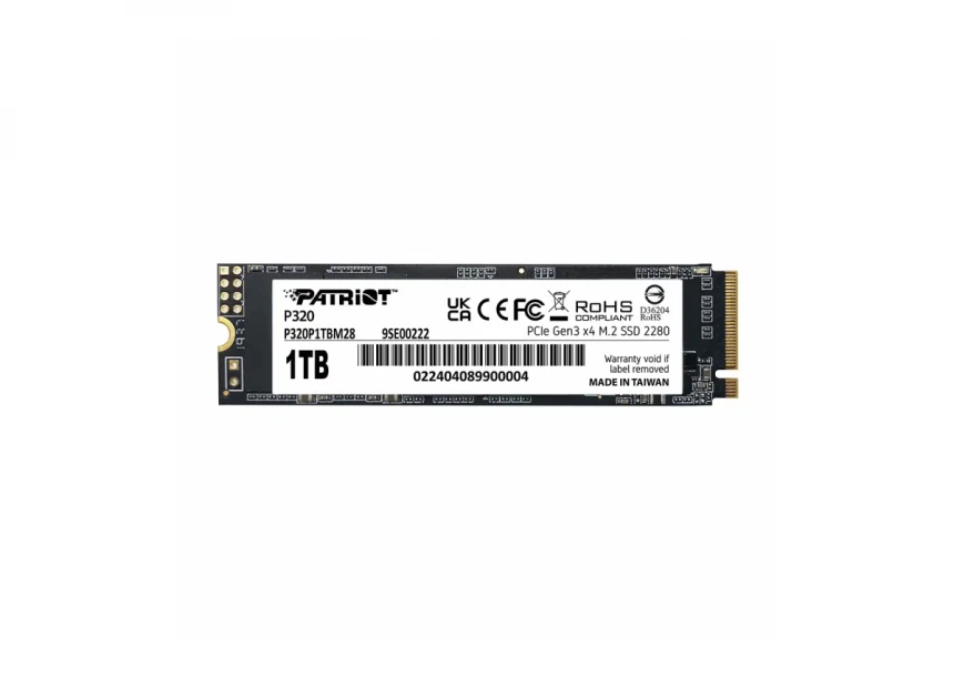 SSD M.2 NVMe 1TB Patriot P320 3000MBs/2200MBs P320P1TBM...