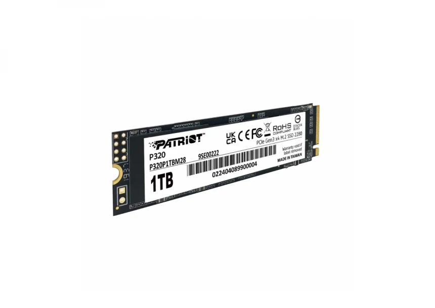 SSD M.2 NVMe 1TB Patriot P320 3000MBs/2200MBs P320P1TBM28