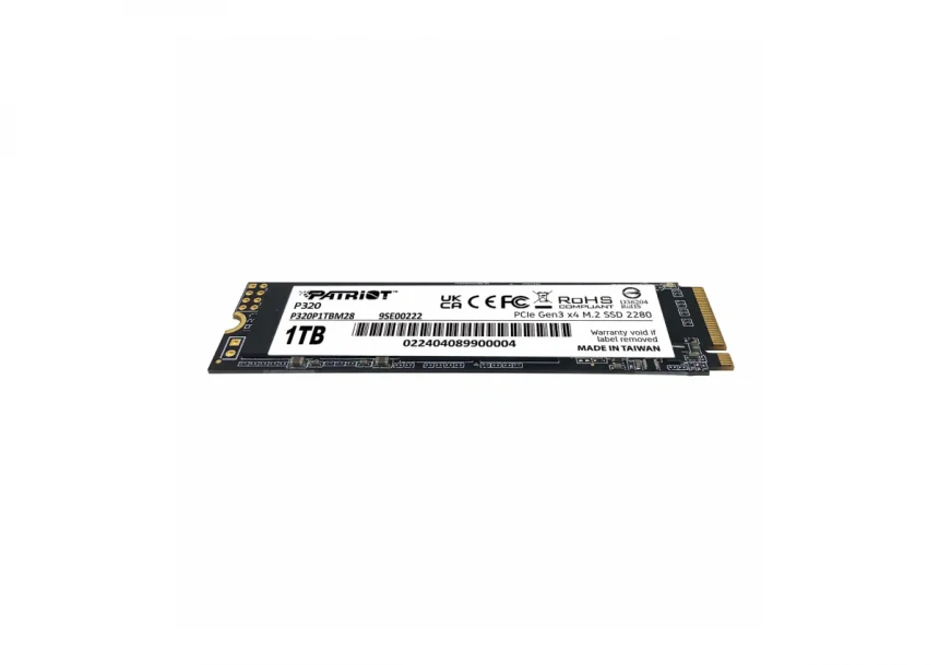 SSD M.2 NVMe 1TB Patriot P320 3000MBs/2200MBs P320P1TBM28