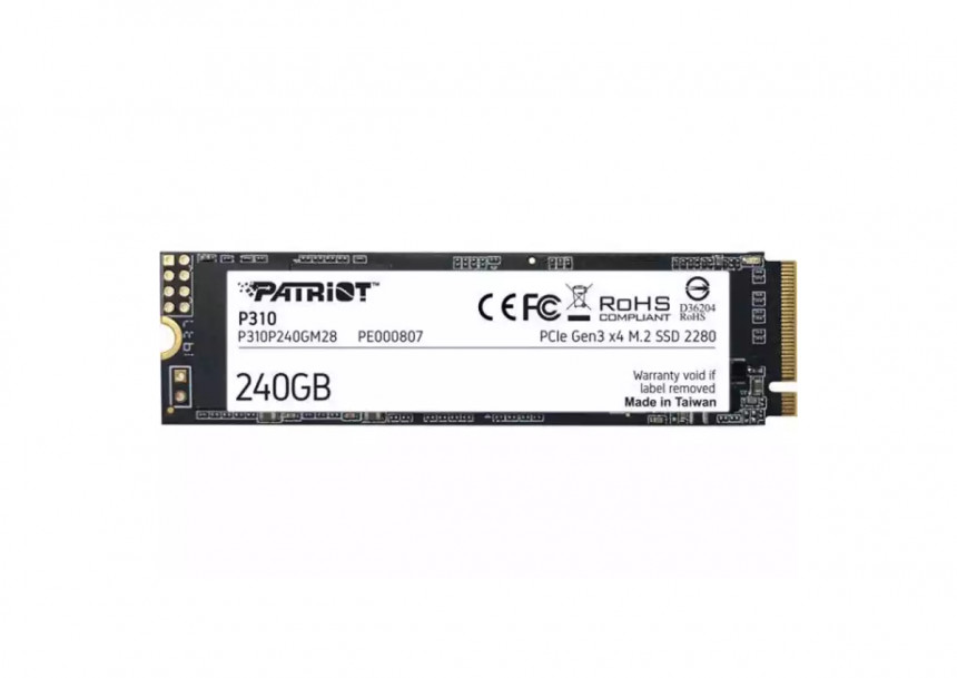 SSD M.2 NVMe 240GB Patriot P310 1700MBs/1000MBs P310P24...