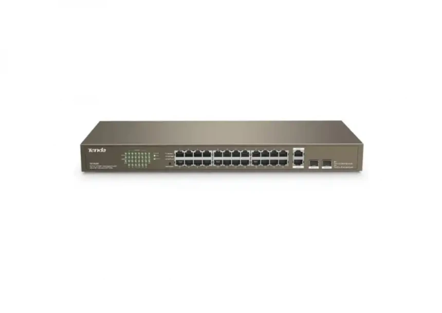 Svič 10/100 24-Port  Tenda TEF1026F + 2 Gigabit Base-X ...