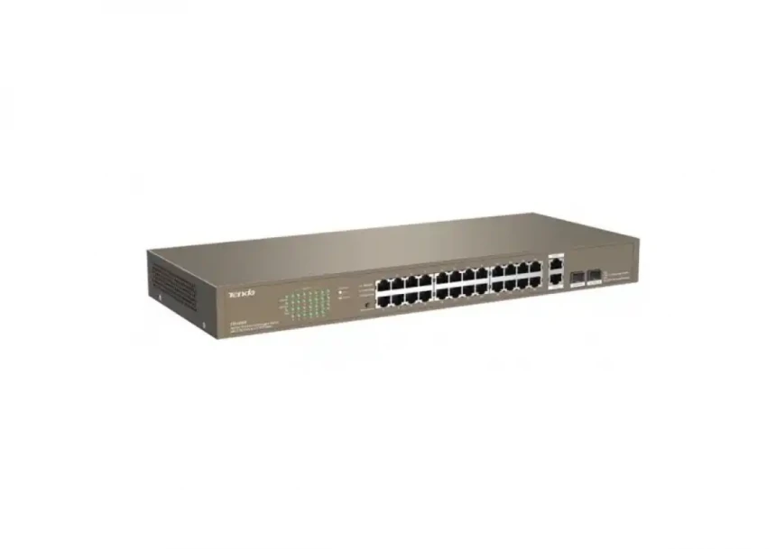 Svič 10/100 24-Port  Tenda TEF1026F + 2 Gigabit Base-X SFP ports