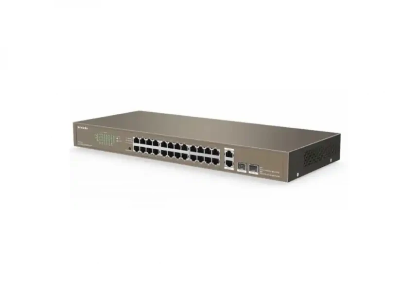 Svič 10/100 24-Port  Tenda TEF1026F + 2 Gigabit Base-X SFP ports