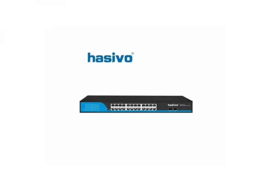 Svič 10/100/1000 24 port Hasivo S5800P-24G-2S-400W PoE+...