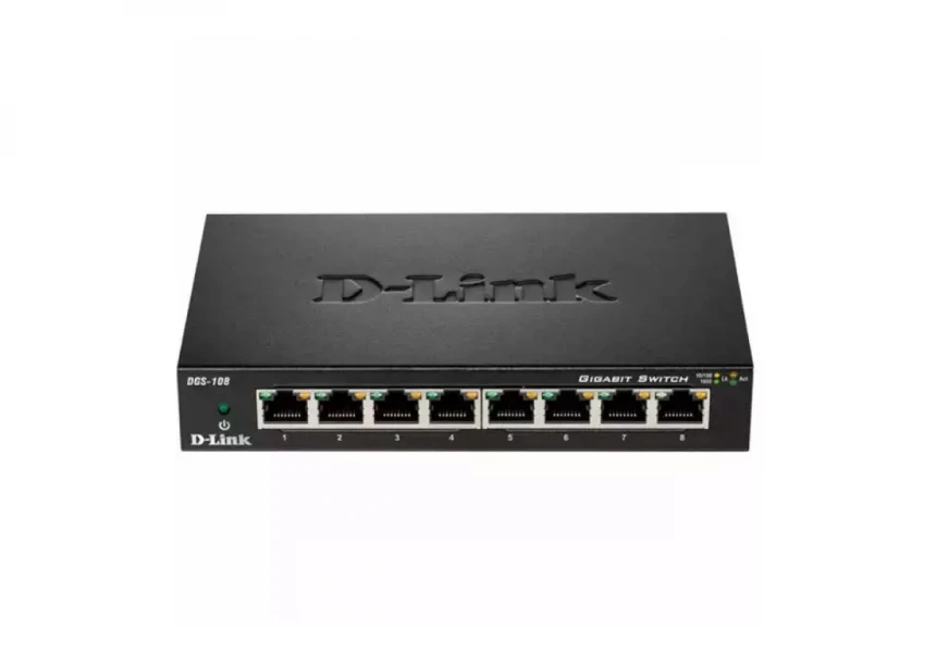 Svič 10/100/1000 8-port D-Link DGS-108