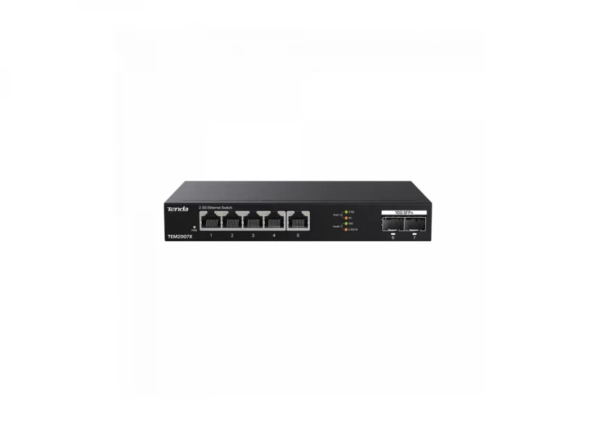 Svič 2.5Gbps 5-port Tenda TEM2007X Metal case/2x10G SFP...