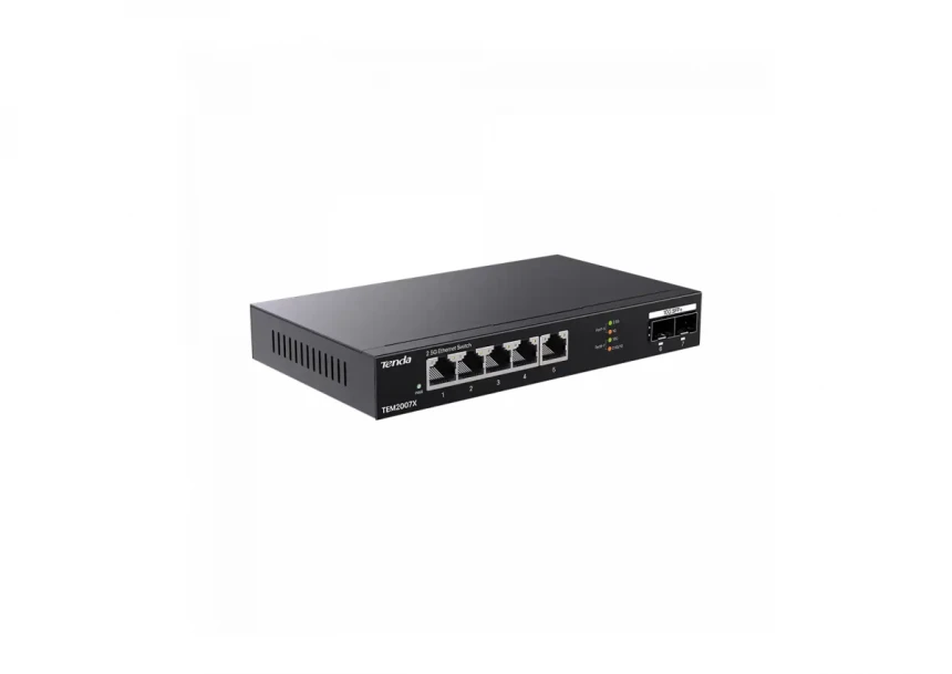 Svič 2.5Gbps 5-port Tenda TEM2007X Metal case/2x10G SFP+