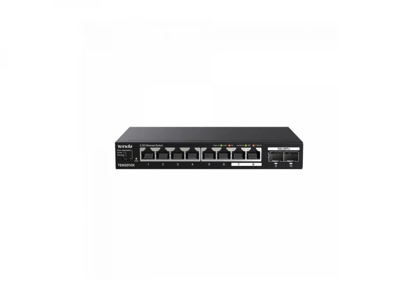 Svič 2.5Gbps 8-port Tenda TEM2010X Metal case/2x10G SFP...