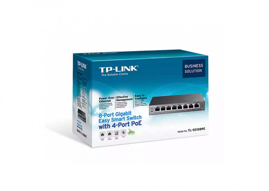 Svič smart 10/100/1000 8-port TP-Link TL-SG108PE/4 PoE