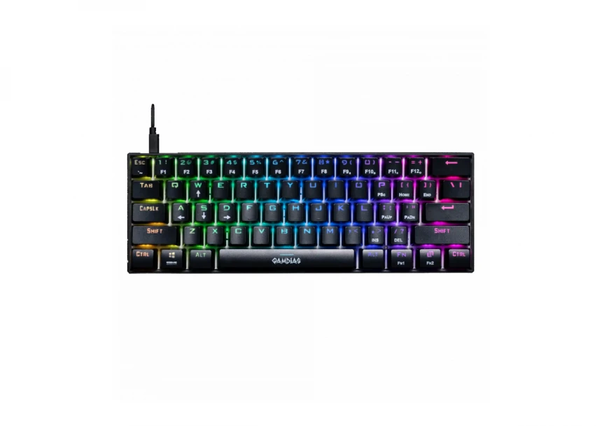 Tastatura Gamdias Hermes E3 RGB mehanička, crna,blue switch