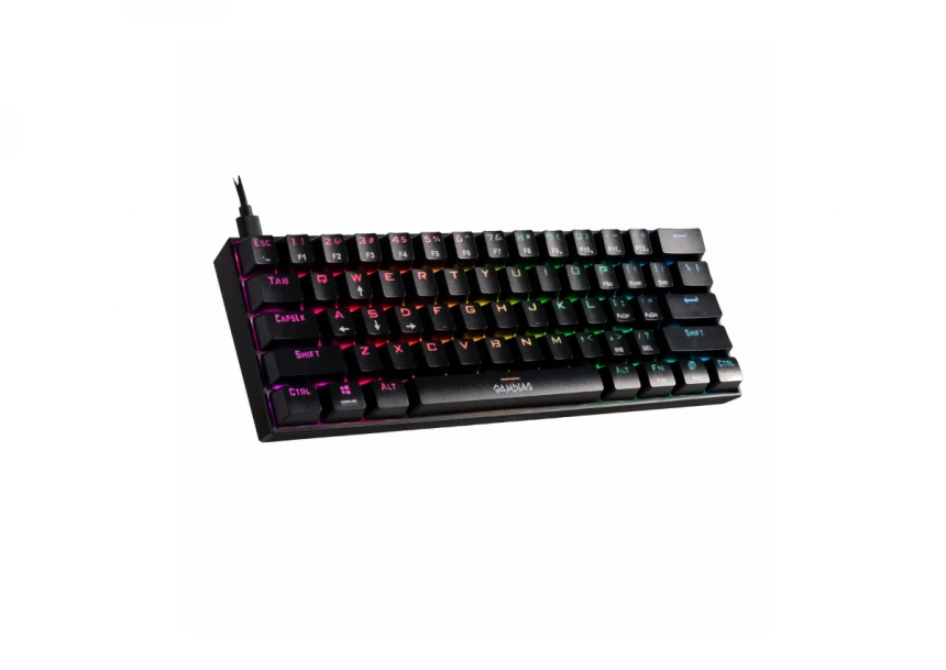 Tastatura Gamdias Hermes E3 RGB mehanička, crna,blue switch