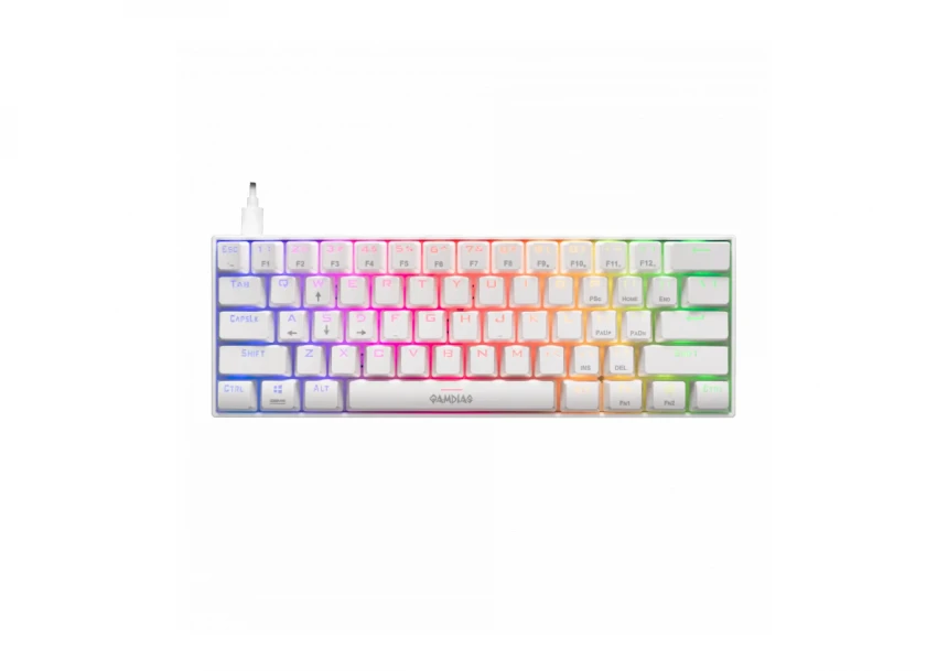 Tastatura Gamdias Hermes E3 RGB mehanička, bela ,blue s...