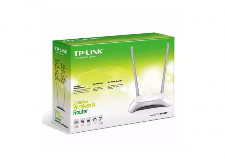 Wireless Router TP-Link TL-WR840N 300Mbps/ext2x5dB/2,4GHz/1WAN/4LAN/USB