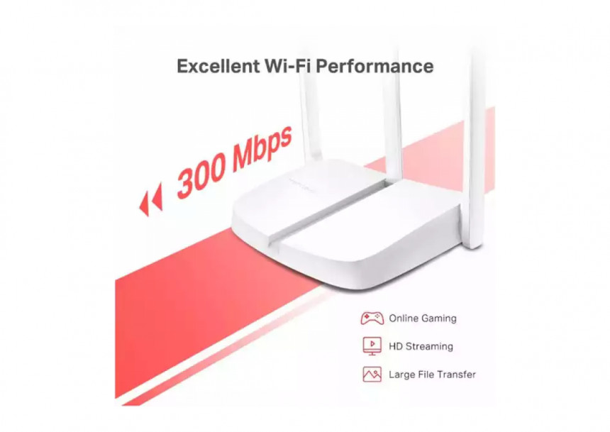 Wireless Ruter Mercusys MW306R 300Mbps/ext3x5dB/2,4GHz/1WAN/3LAN/AP