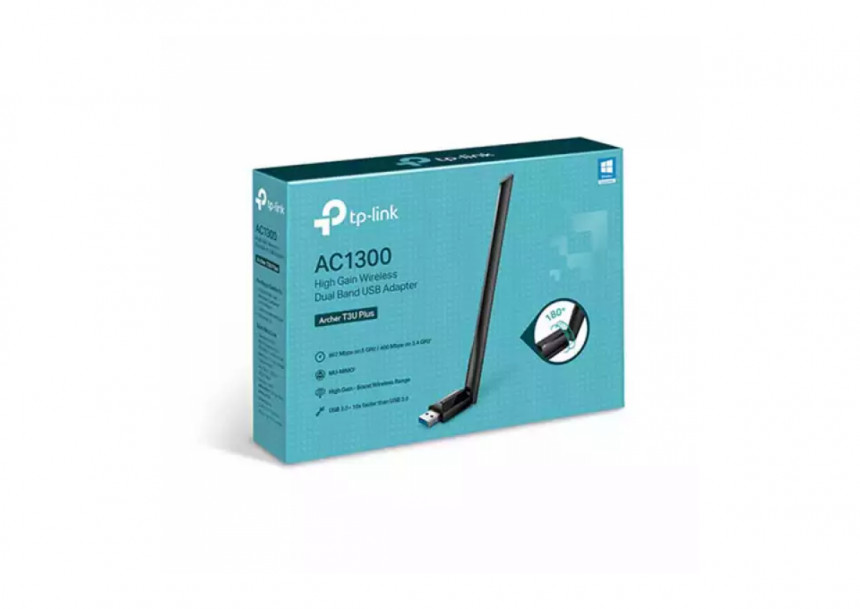 Wireless USB mrežna kartica TP-Link T3U Plus AC1300 Archer 867Mbps/433Mbps/eksterna antena